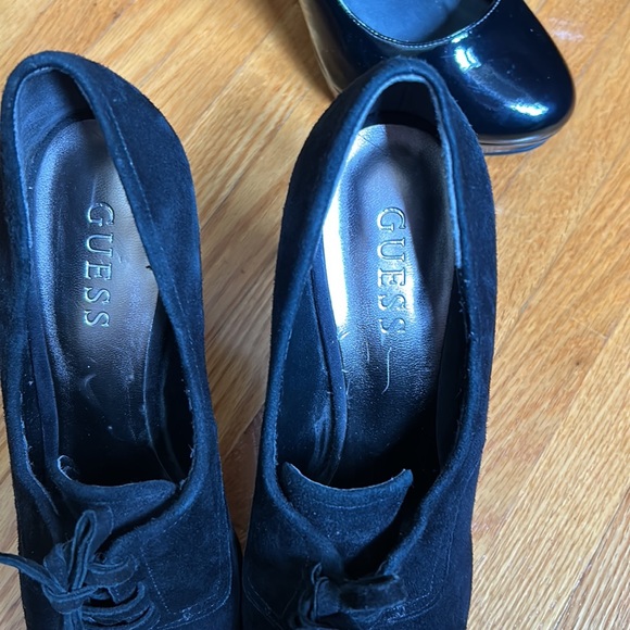 New Guess Suede Platform Shoes Size 8.5 - Picture 4 of 4